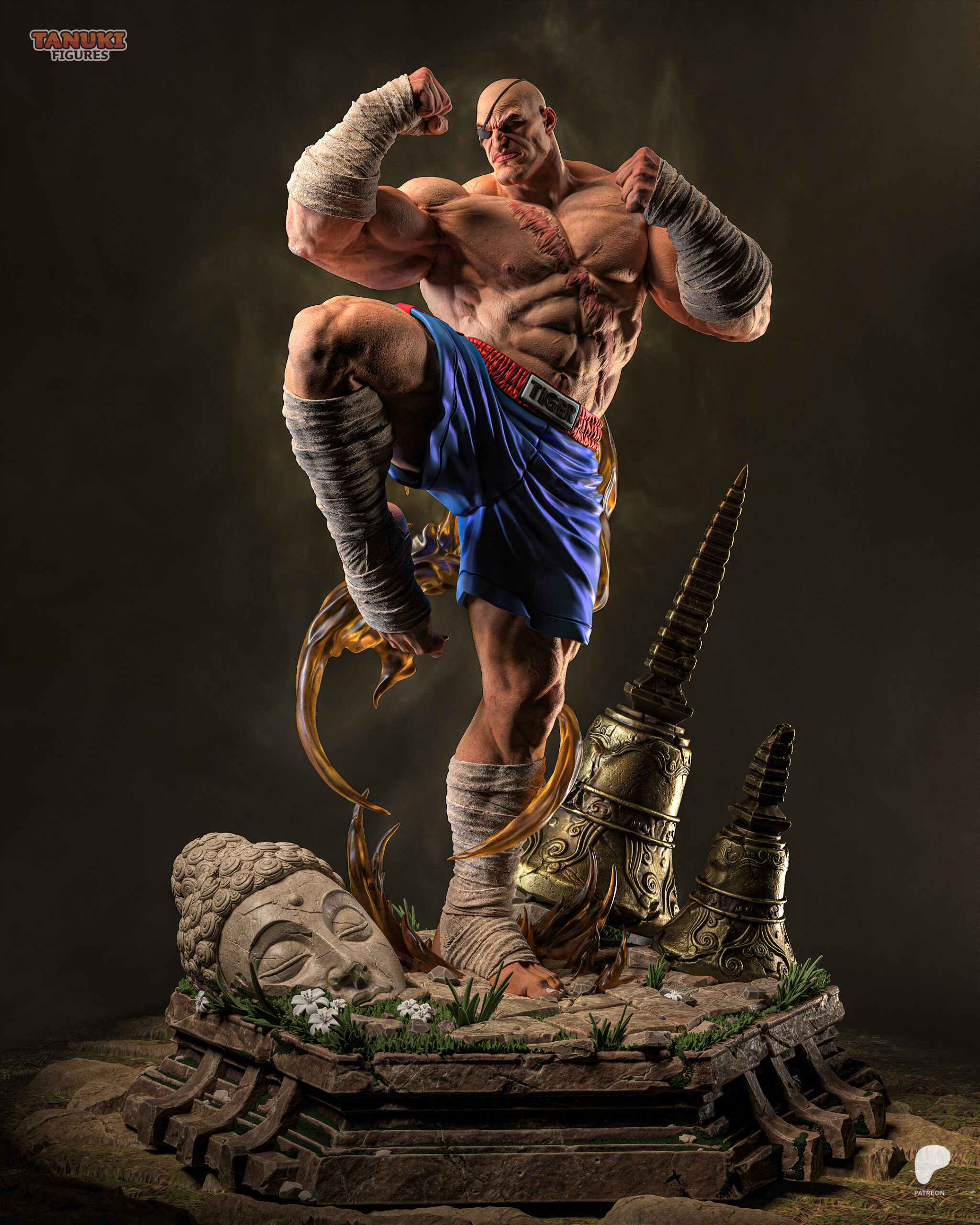 Sagat (Street Fighter) Resin Statue - Image 7