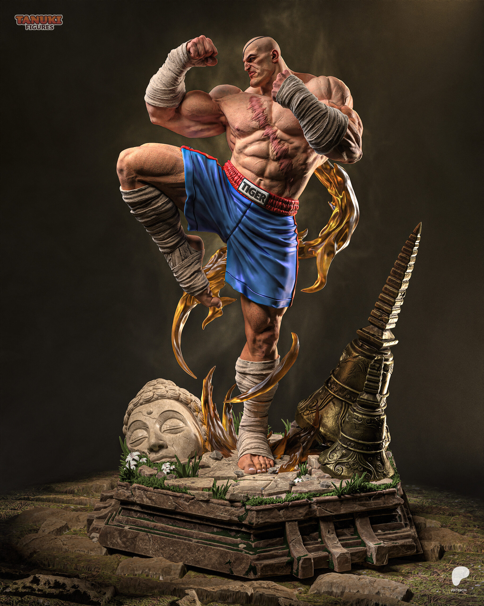 Sagat (Street Fighter) Resin Statue - Image 6